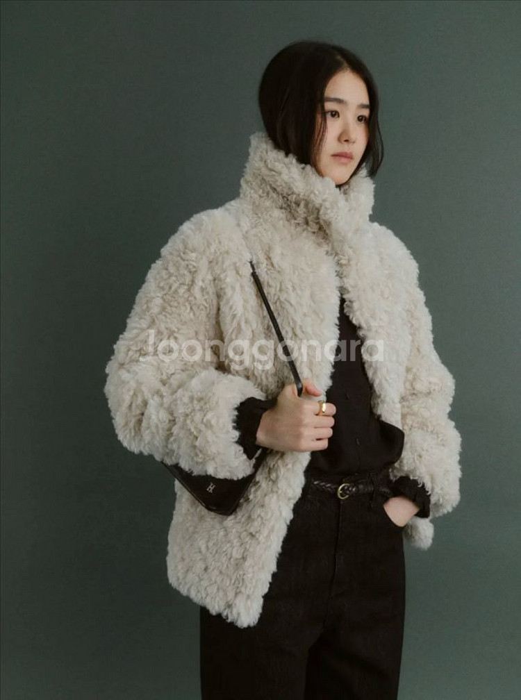 호와스 howus curly half coat sand--2