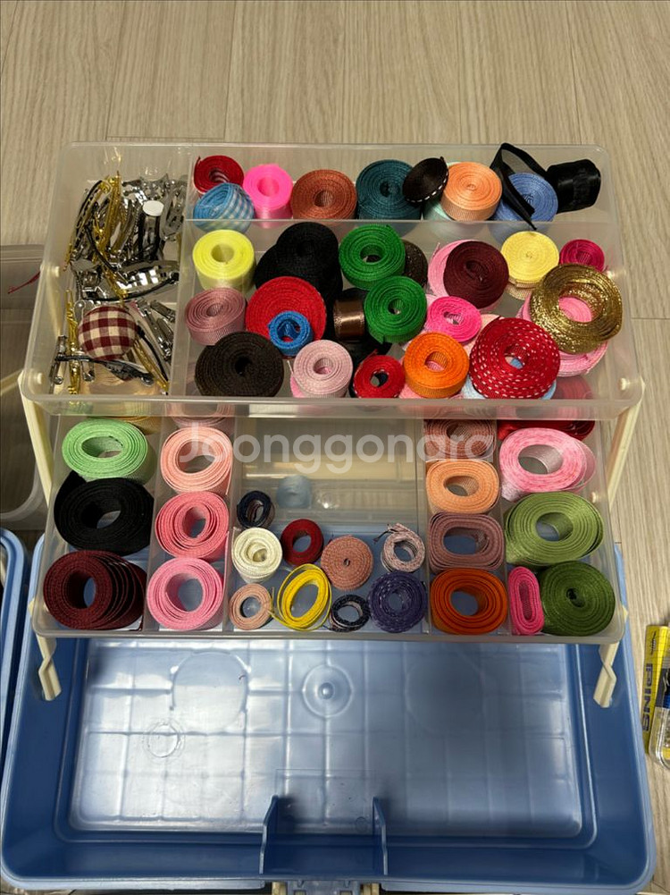 리본아트 리본공예 /머리띠 머리핀 헤어핀 고무줄--1