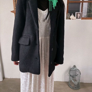 라그라스 울 블랙 코트