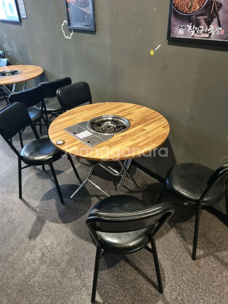 4인 부르스타 테이블 의자세트--2