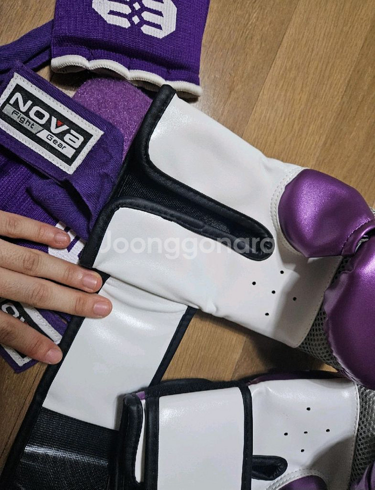 NOVA Fight Gear 복싱 글러브 + 붕대 세트--4