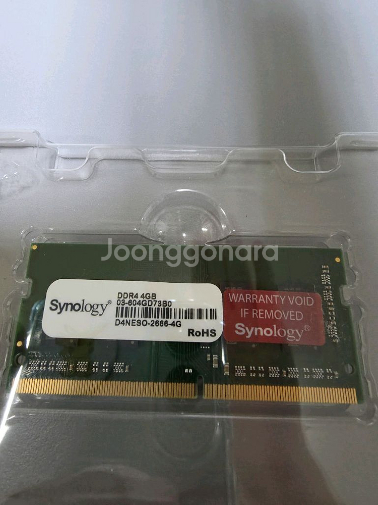 시놀로지 나스 램 D4NESO-2666-4G--0