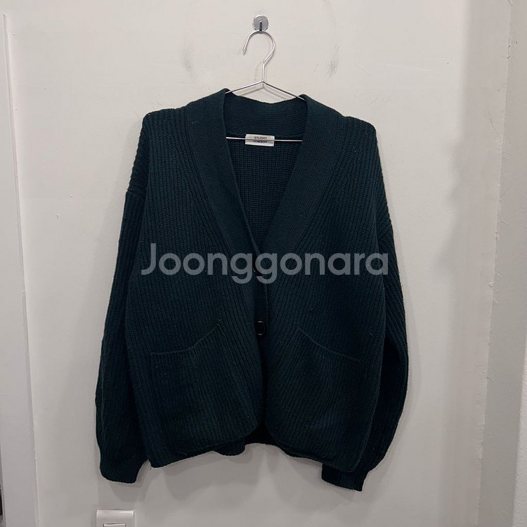 스튜디오톰보이 울 브이넥 꽈배기 니트 가디건--1