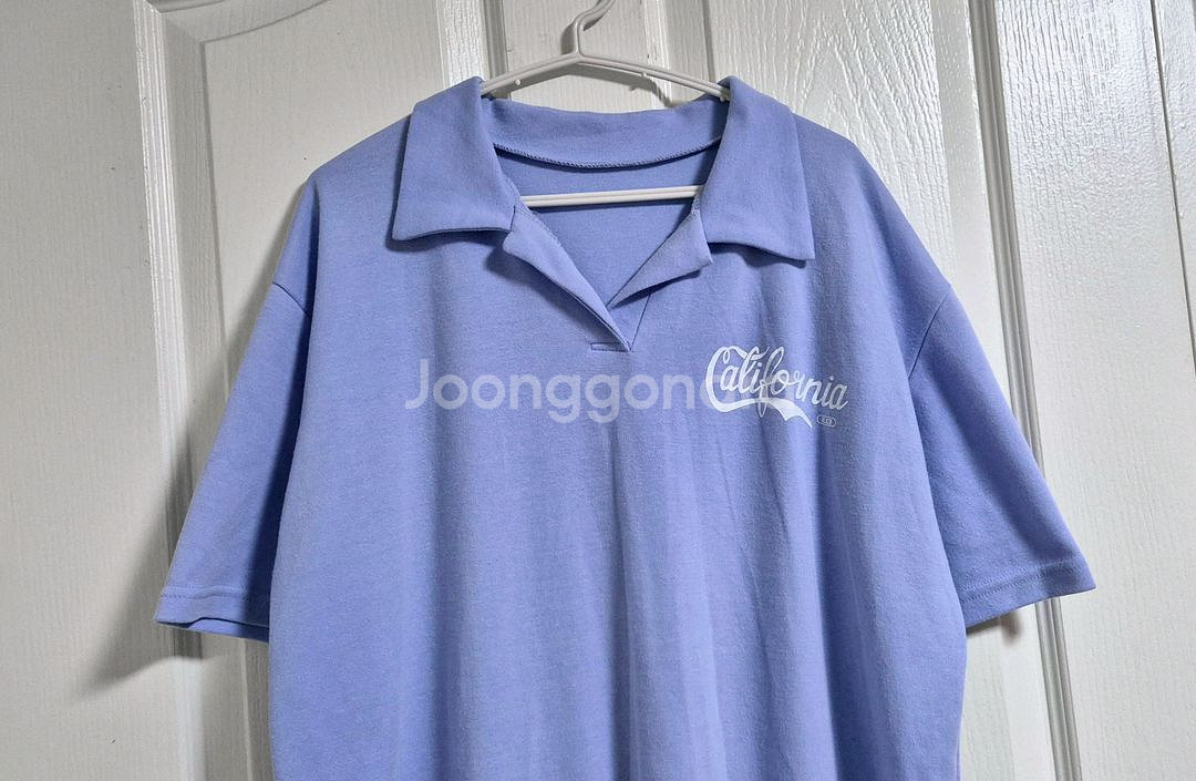 캘리 레터링 카라넥 반팔 롱 원피스--1