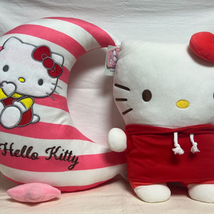 일괄 산리오 헬로키티 별 초승달&고전 모찌 후드 쿠션