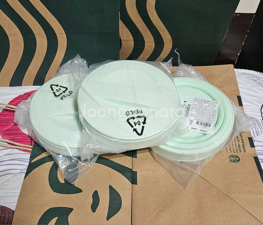 새상품>스타벅스 민트 원형 푸드 박스 850ml--3