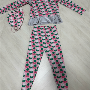 리미떼두두 여아 수영복 XL 핑크 꽃무늬 래쉬가드