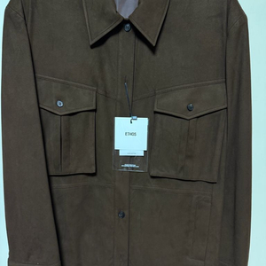 새상품)에토스 스웨이드 셔츠 자켓 브라운