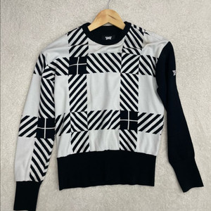 Pxg 블랙 체크 골프 니트(55)