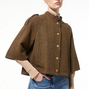 타임 헤링본 케이프 스타일 자켓 55