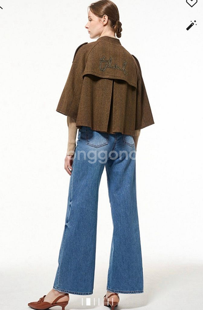 타임 헤링본 케이프 스타일 자켓 55--1