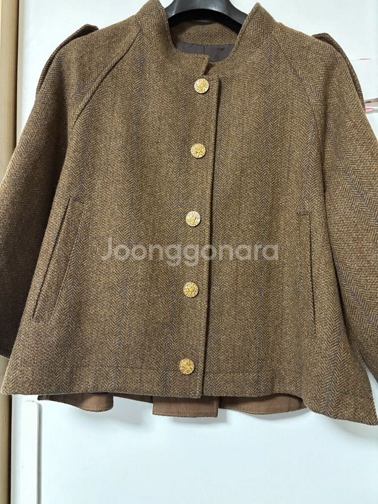 타임 헤링본 케이프 스타일 자켓 55--4