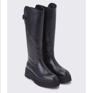 [슈콤마보니]스트레이트 라인 롱부츠 부츠 앵클부츠