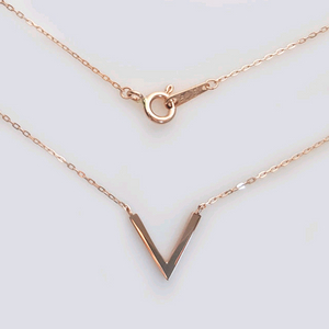 14K 심플브이 목걸이