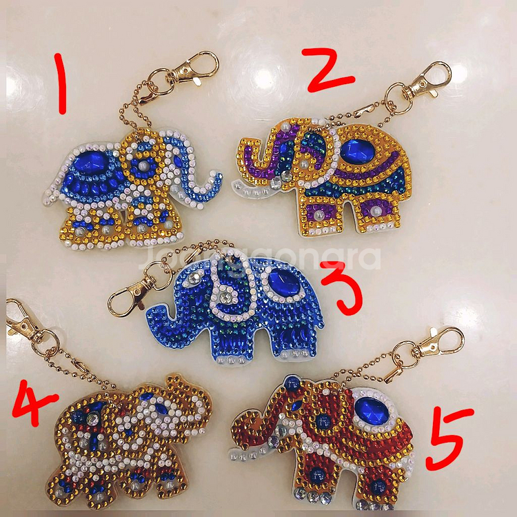 보석십자수 키링 완성품--0