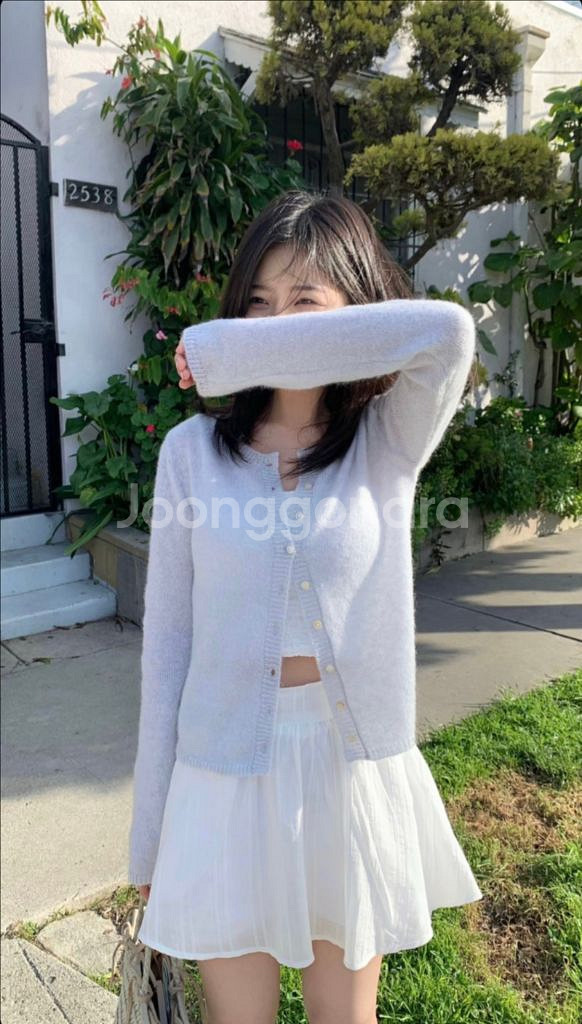 (새상품) 윤슬샵 키드모헤어 가디건 아쿠아--0