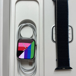애플워치7스테인리스 45mm 실버 S급