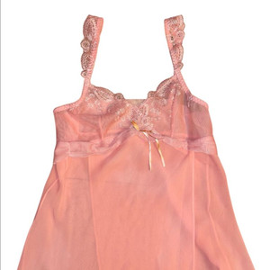 시스루 자수 란제리 원피스