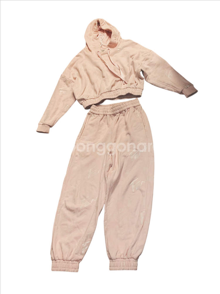 텐디 후드 트레이닝 조거 팬츠 셋업--0