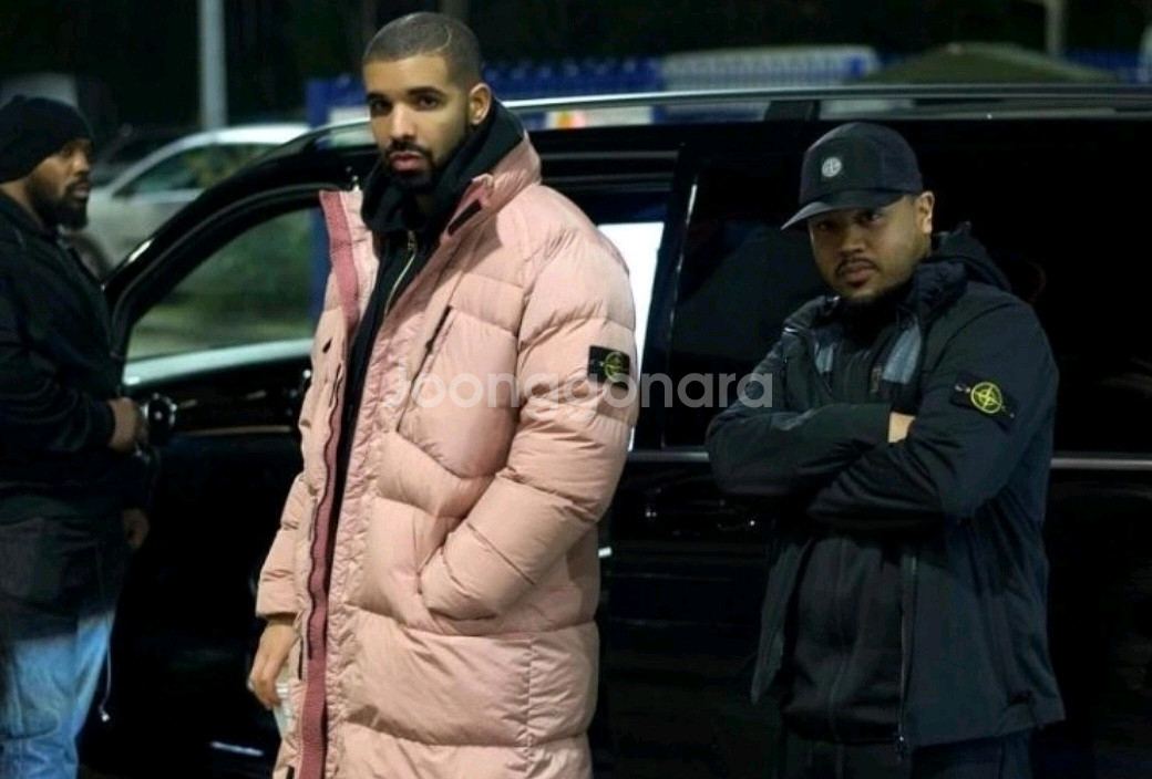 스톤아일랜드 크링클랩스 드레이크 핑크패딩--0