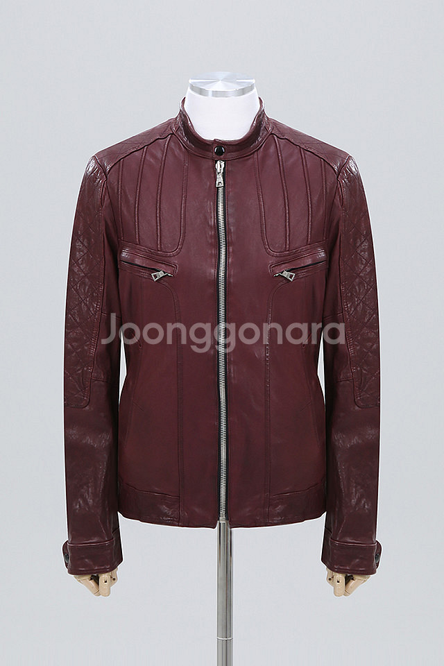 가죽 자켓 와인 컬러 95사이즈 새제품 판매합니다.--0