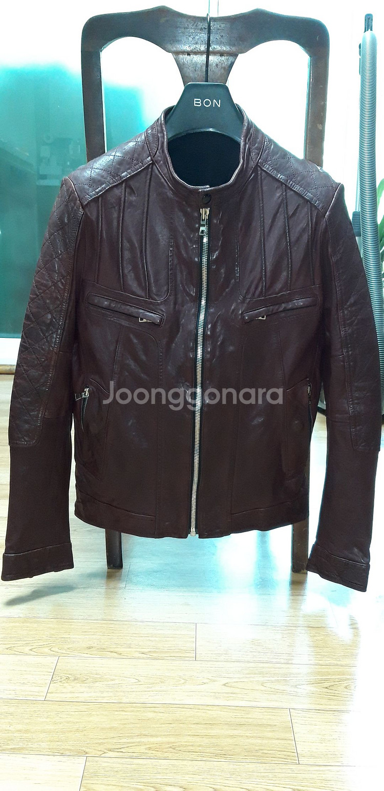 가죽 자켓 와인 컬러 95사이즈 새제품 판매합니다.--3
