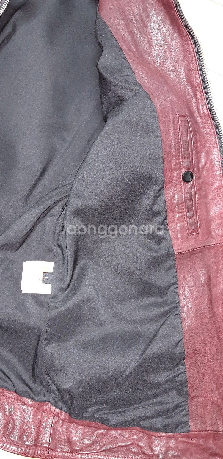 가죽 자켓 와인 컬러 95사이즈 새제품 판매합니다.--5