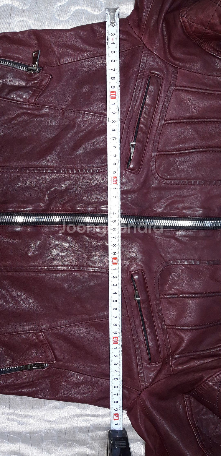 가죽 자켓 와인 컬러 95사이즈 새제품 판매합니다.--6