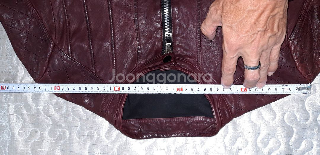 가죽 자켓 와인 컬러 95사이즈 새제품 판매합니다.--7