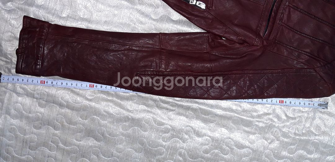 가죽 자켓 와인 컬러 95사이즈 새제품 판매합니다.--9
