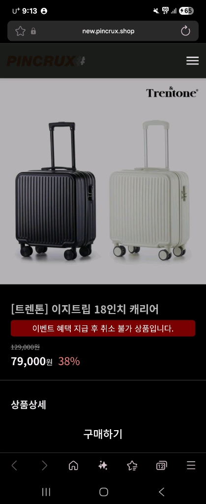 트렌톤이지트립18인치캐리어 이미지
