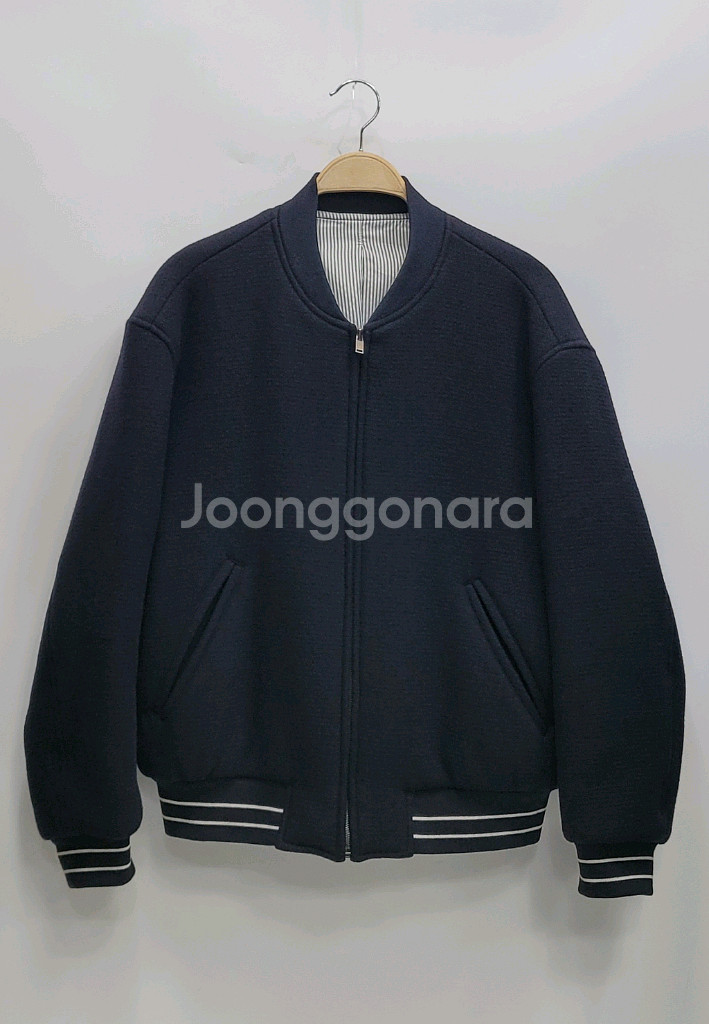 클럽모나코 22FW 울 봄버 자켓 블루종 항공점퍼 S--0