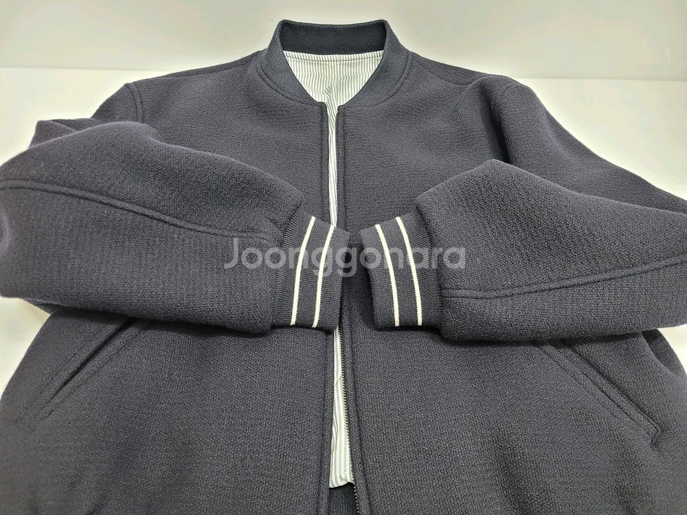 클럽모나코 22FW 울 봄버 자켓 블루종 항공점퍼 S--2
