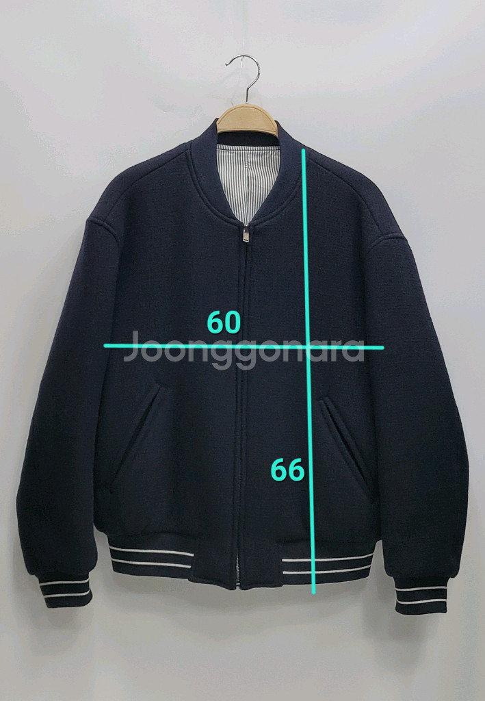 클럽모나코 22FW 울 봄버 자켓 블루종 항공점퍼 S--9