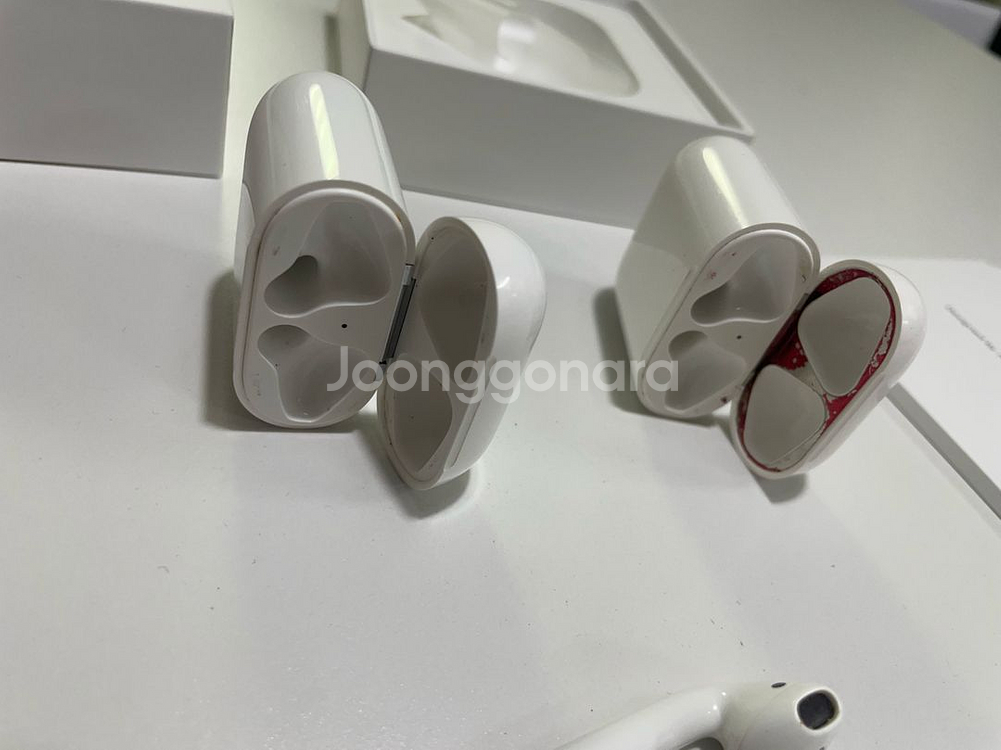 에어팟 2세대 고장 2개 일괄판매합니다--0