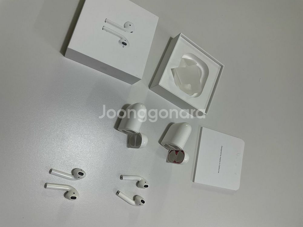 에어팟 2세대 고장 2개 일괄판매합니다--1