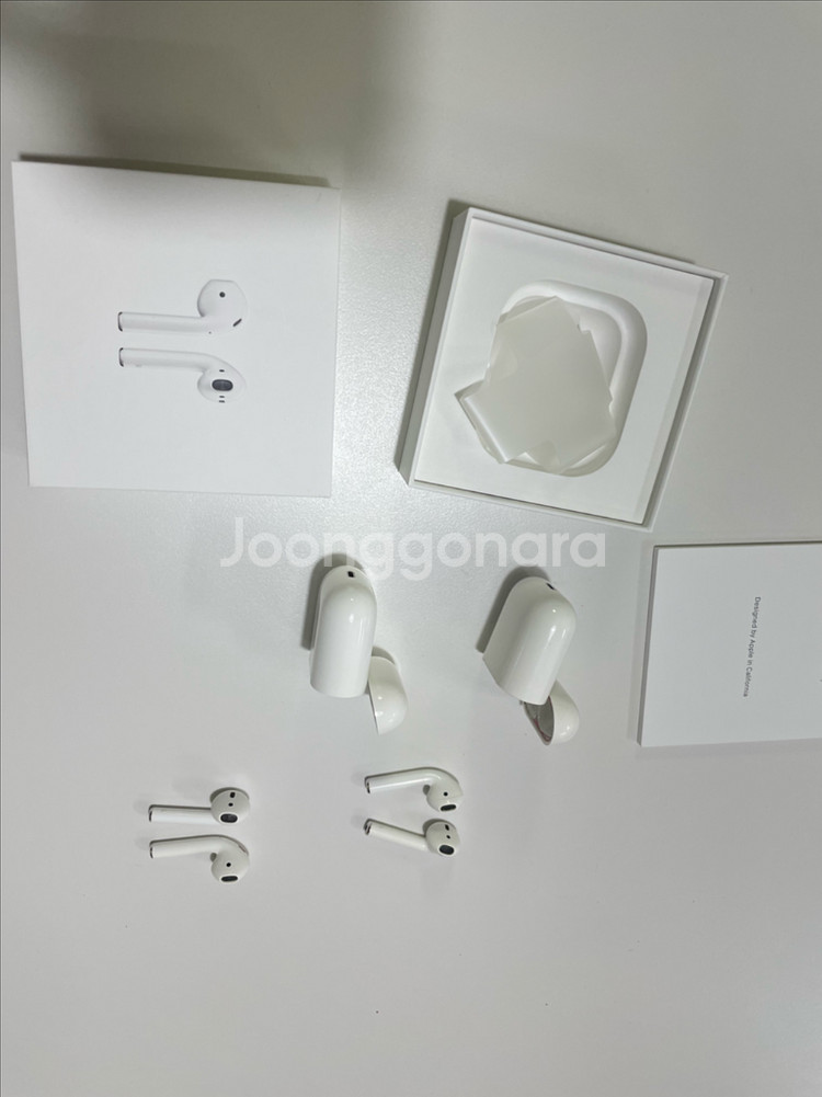 에어팟 2세대 고장 2개 일괄판매합니다--5