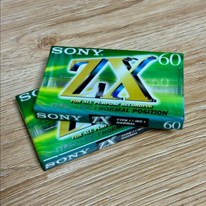 소니 ZX 60 카세트 공테이프 (미개봉) 2개