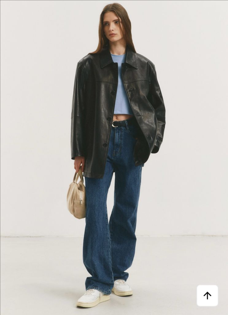 던스트 램스킨 레더 하프 자켓 S--1