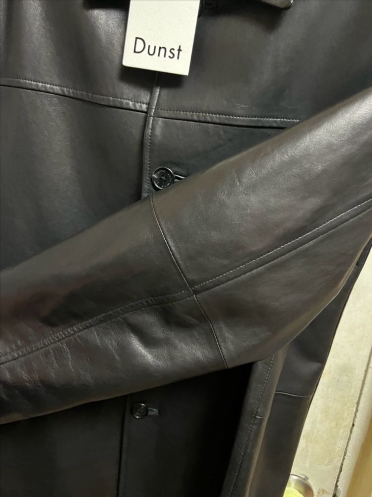 던스트 램스킨 레더 하프 자켓 S--8