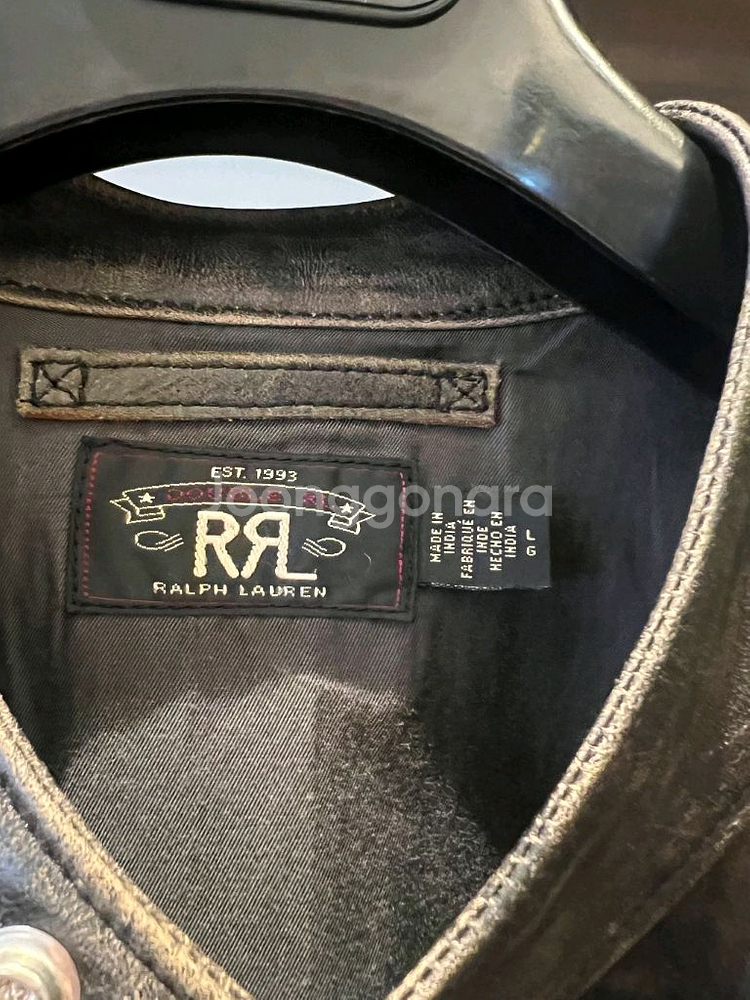 rrl 레더 모토 자켓 L사이즈--1