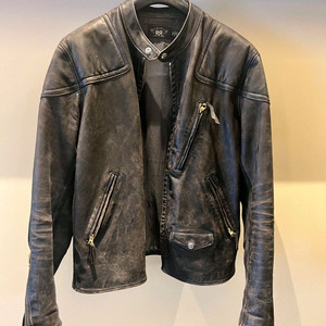 rrl 레더 모토 자켓 L사이즈