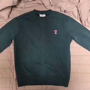 아미 스몰 하트 로고 맨투맨 그린(가격인하)