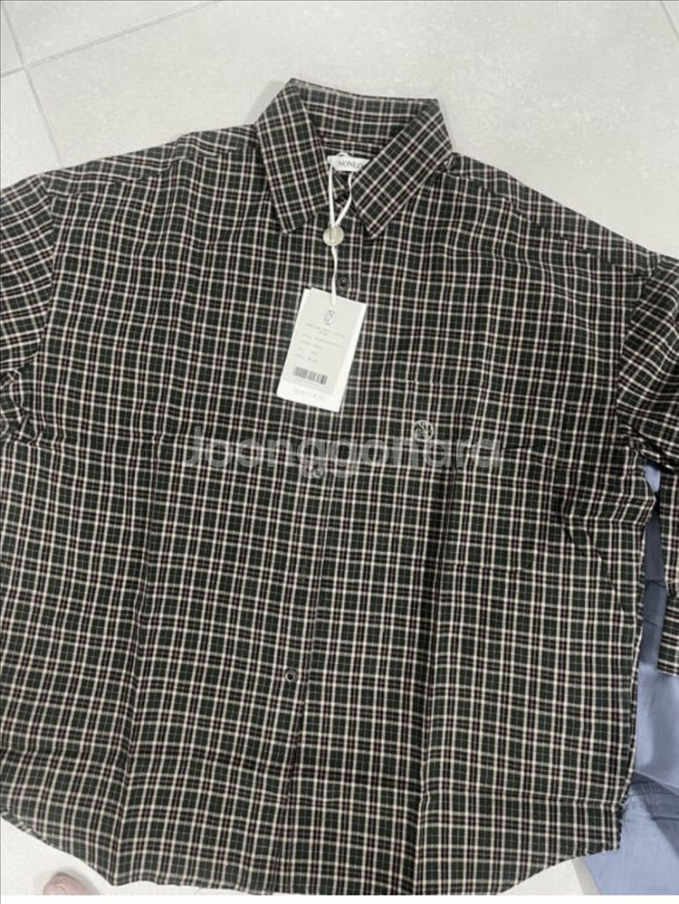 (새상품)논로컬 체크셔츠 그린--8