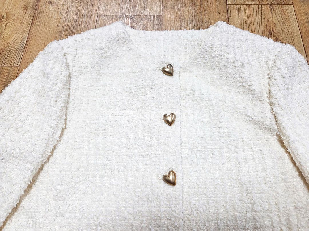 헬베티카 하트버튼 트위드자켓/버쉬카 자수 야상자켓--2
