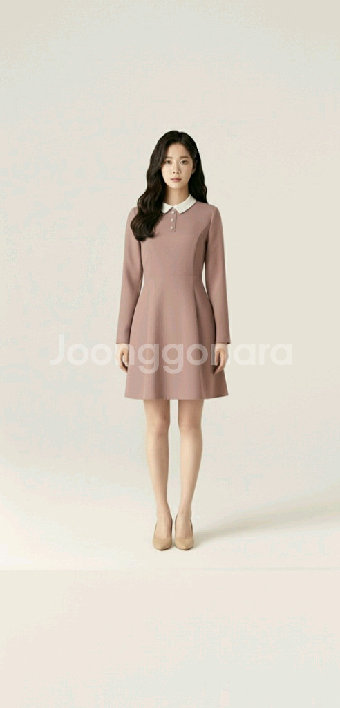 (하객룩, 모임룩) Roem 로엠 긴팔 원피스 인디핑크--0