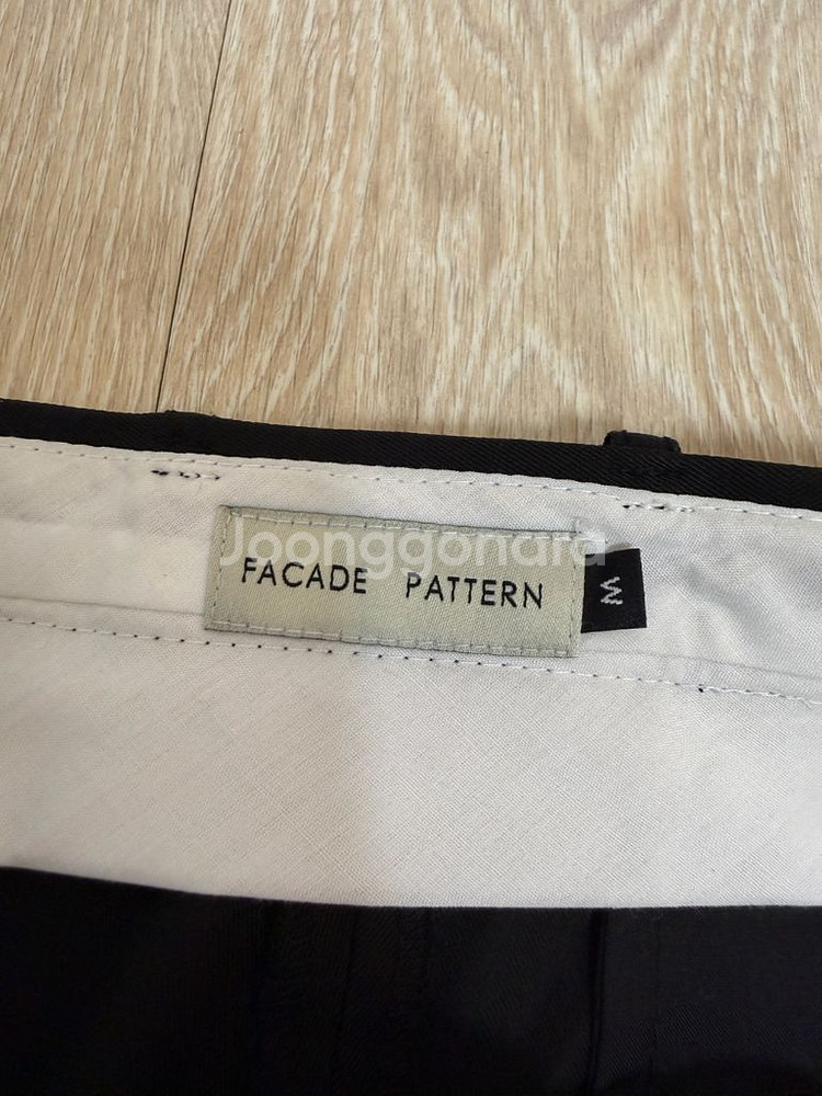 파사드패턴 라운드코튼팬츠 블랙 m--1