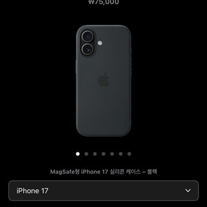 아이폰17 애플정품케이스 블랙 팝니다