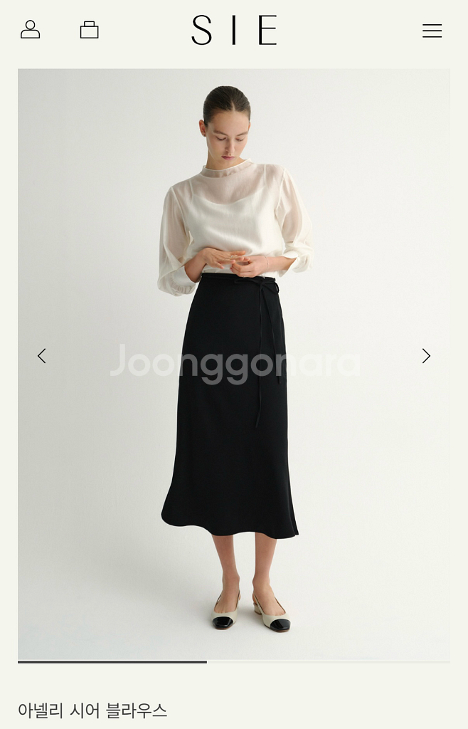 sie 시에 아넬리 시어 블라우스(아이보리)--0