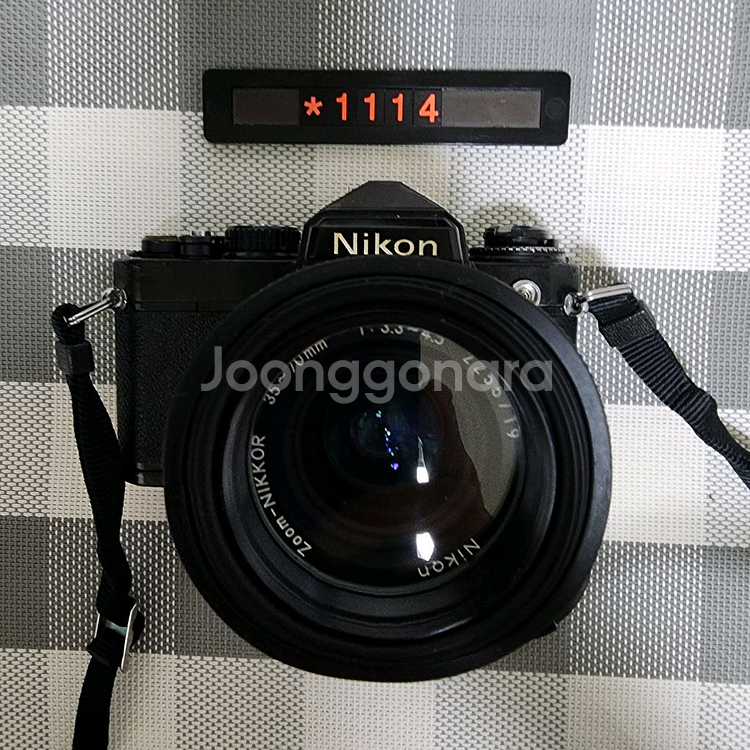 니콘 FE 35-70mm 줌렌즈 블랙바디 필름카메라--0